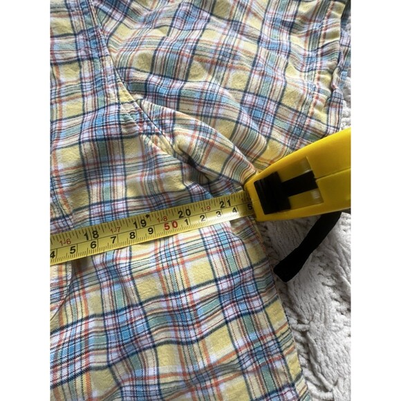 Nautica Men's Short Sleeve Button Up Shirt Yellow Multicolor Plaid Size L - Picture 8 of 10